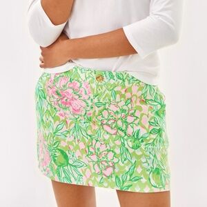 Lilly Pulitzer Pink Green Floral Skort